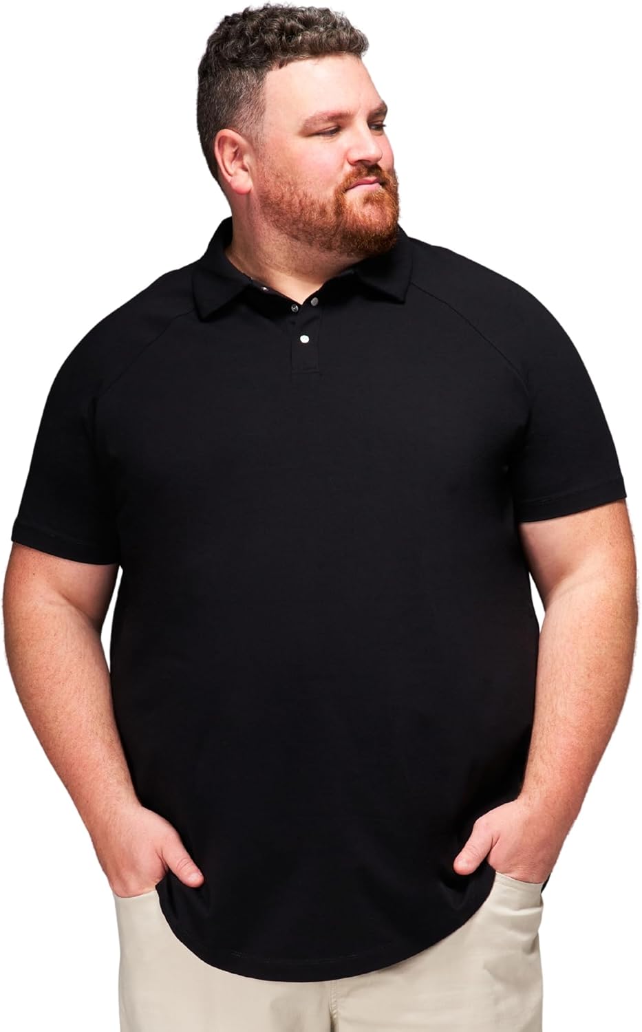Premium Stretch Cotton Polo for Big and Tall Men by STRONGSIZE