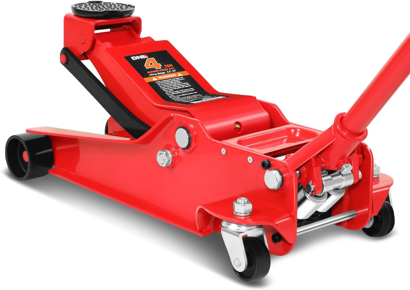 Low Profile Hydraulic Trolley Service Floor Jack, 4 Ton Capacity