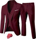 MY'S Men's 3 Piece Suit Set with Tie - Slim Fit Modern Look