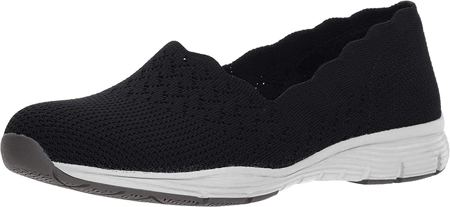 Skechers Women's Seager Slip-on with Scalloped Collar Design