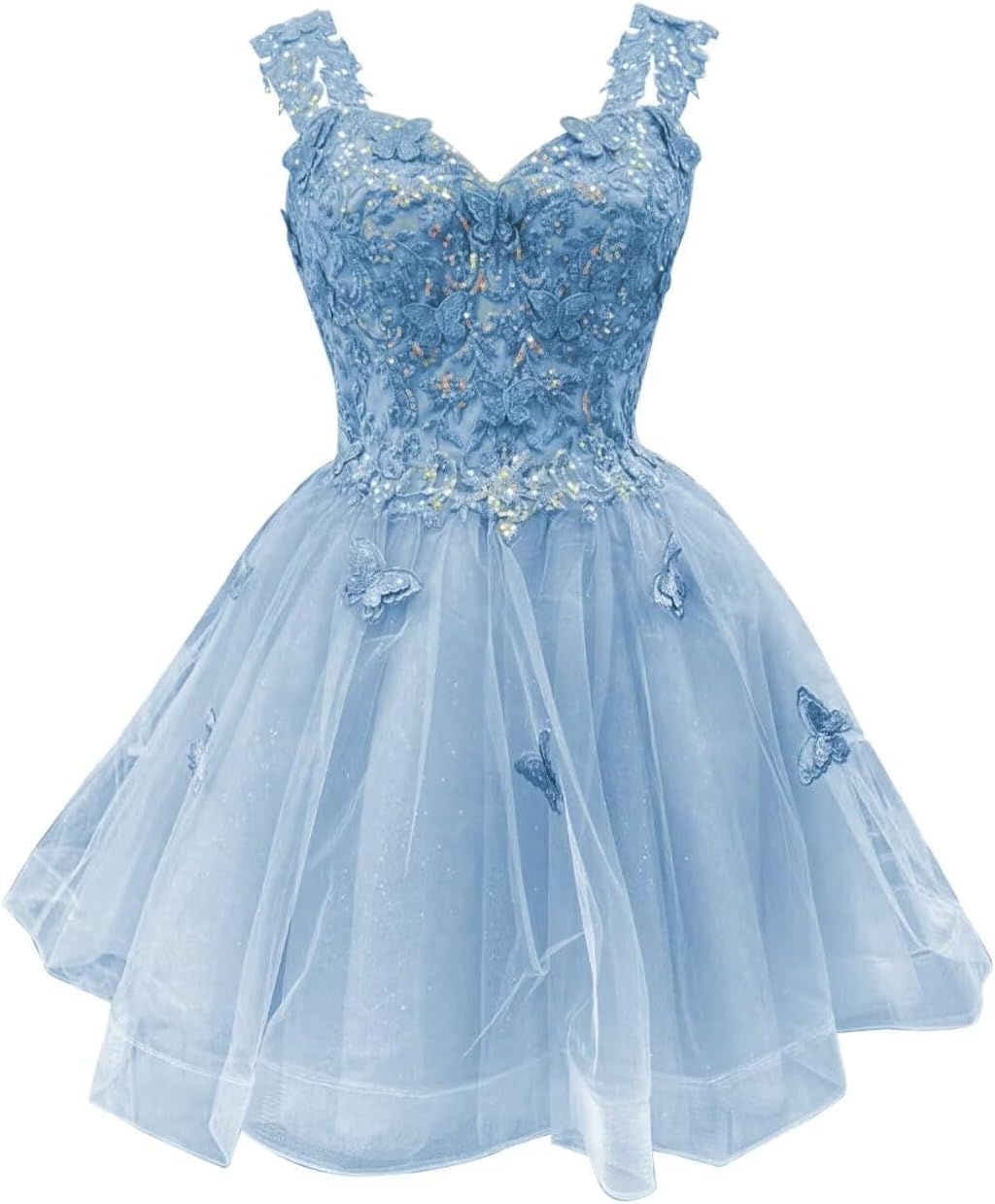 Youjiayi 3D Butterfly Short Homecoming Dresses for Teens