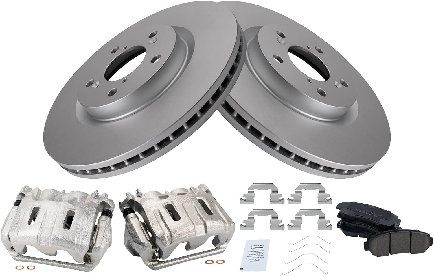 TRQ Front Brake Pad & Rotor Kit for 2011-2014 Honda Odyssey