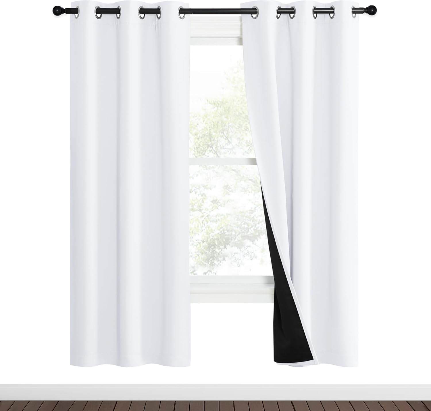 NICETOWN Blackout Curtains for Nursery, 70in Long, 2 Panels