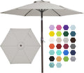 7.5 ft Patio Umbrella Market Table Umbrella - Sturdy Crank Tilt