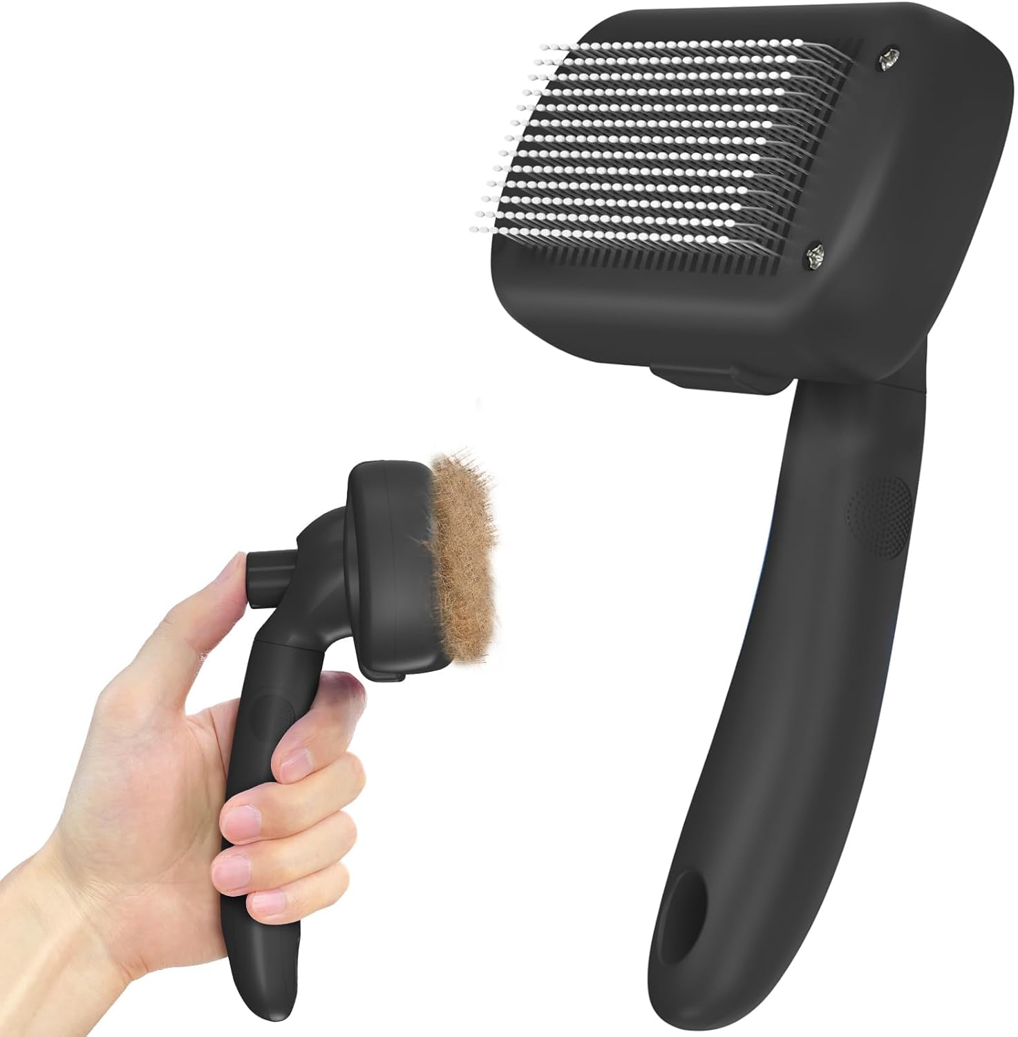 Skin-Friendly Self-Cleaning Shedding Brush for Pets - Deshedding Hair Remover by Dipoo