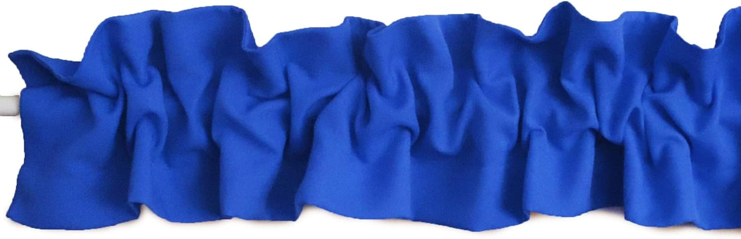 Solid Poplin Sleeve Topper Window Valance for Home Decor