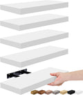 Floating Shelves for Wall - White 5 Pack Floating Wall Shelves