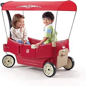 Step2 All Around Canopy Wagon for Kids with Safety Belts