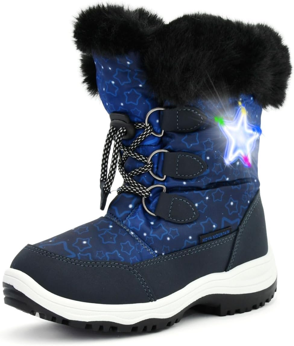 Nova Mountain Light Up Boots for Kids - Fun Winter Footwear