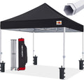 10x10 Black Pop Up Canopy Tent Premium-Series - Commercial Grade