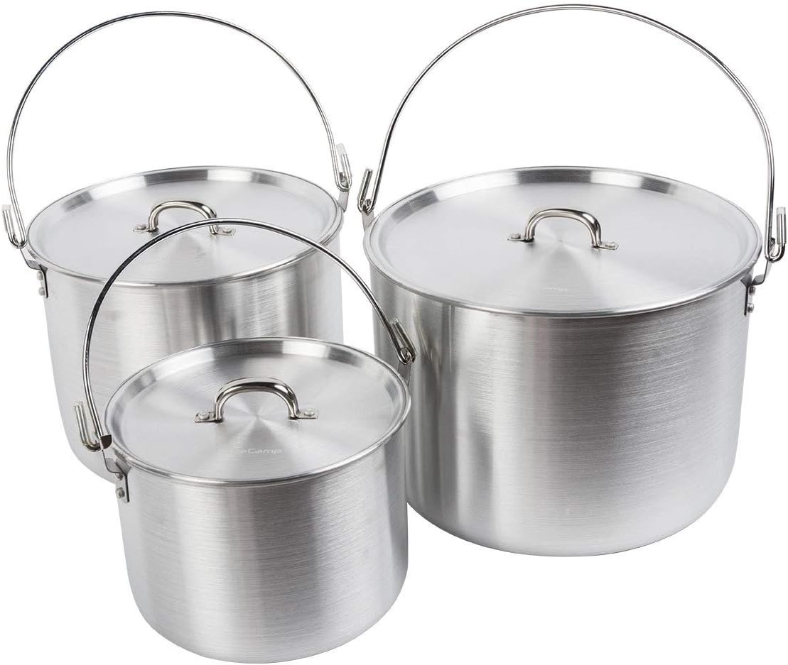 Lightweight Aluminium Camping Pot for Gas Stoves by AceCamp