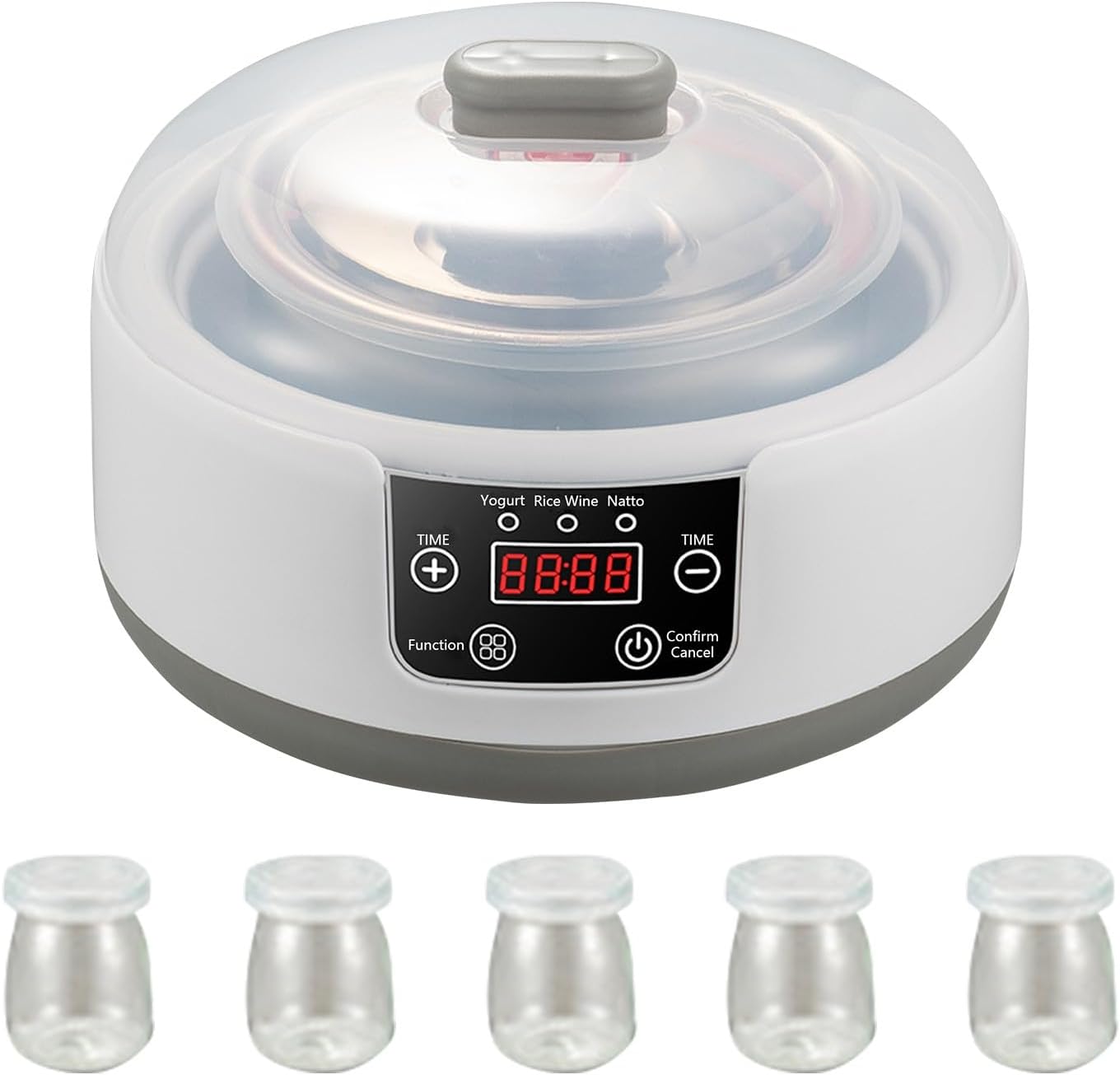 Automatic Probiotic Yogurt Maker - Timer, Temp Control, LCD Display