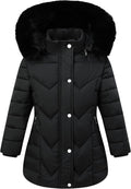 Girls Warm Outwear Long Coat with Hood - Insulated Snow Parka