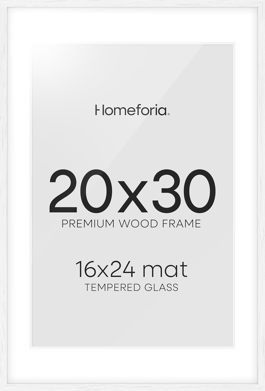 Homeforia White 20 x 30 Frame for Stunning Gallery Displays