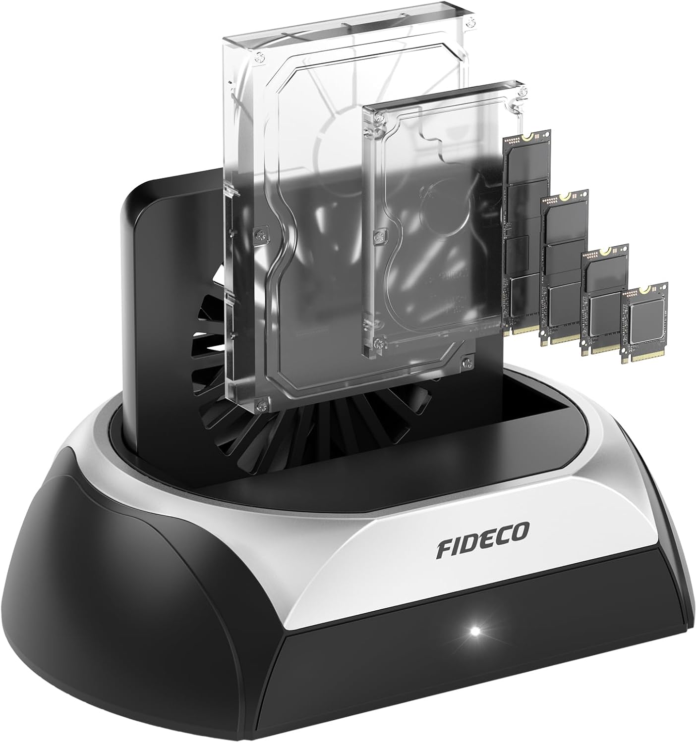 FIDECO Hard Drive Docking Station with Cooling Fan and 10Gbps Speed