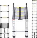 16.5ft Telescoping Ladder with Detachable Hooks - Compact Heavy Duty