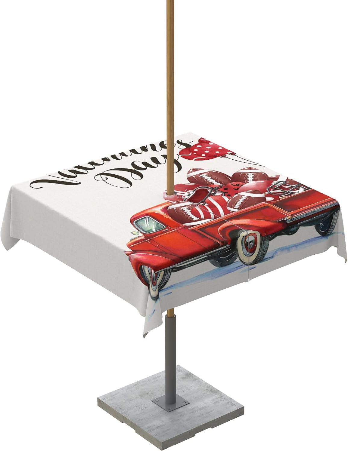 Waterproof Valentine's Day Tablecloth - 54x54in