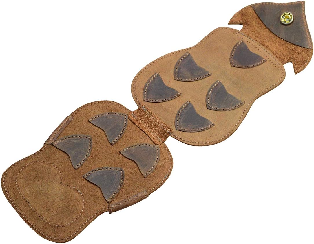 Handmade Leather Guitar Pick Case: Owl Design, 101 Year Warranty