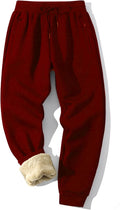 MACHLAB Men's Thermal Fleece Jogger Pants Sherpa Lined (Style 8HM2)