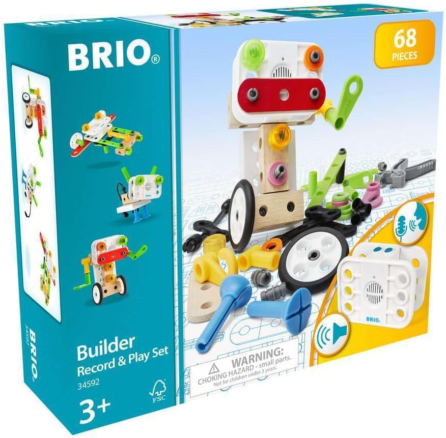 BRIO Builder 34592 - 67-Piece Construction Set for Kids