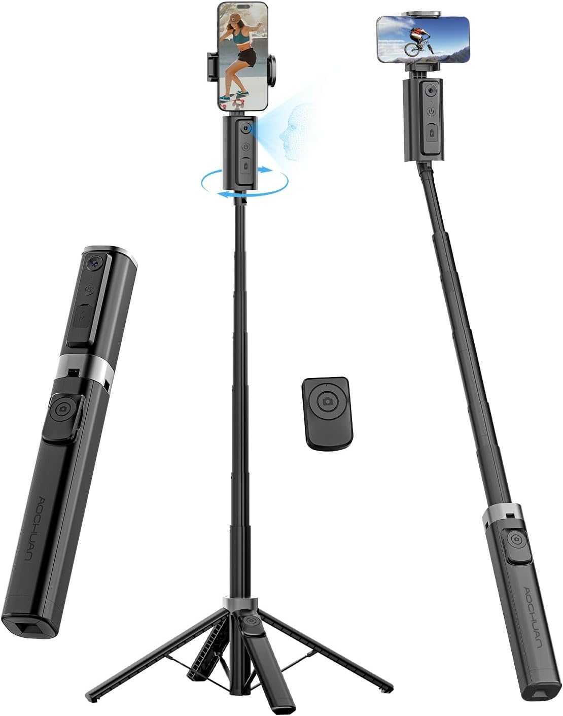Face Tracking Tripod for iPhone with Gesture Control Features
