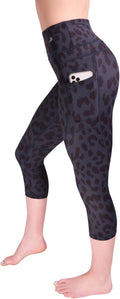 High Waisted Capri Compression Leggings for Women - Tummy Control Fit