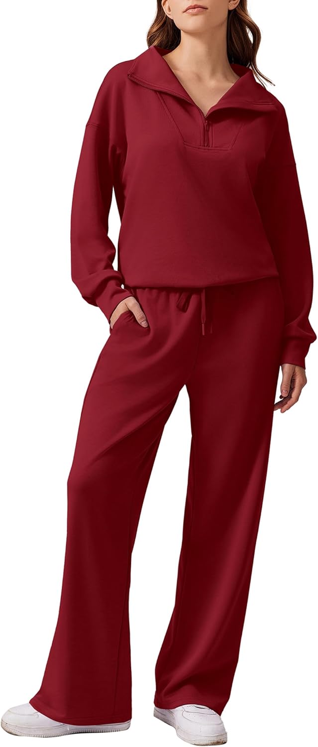 Stylish Oversized Sweatshirt and Wide Leg Sweatpants Set