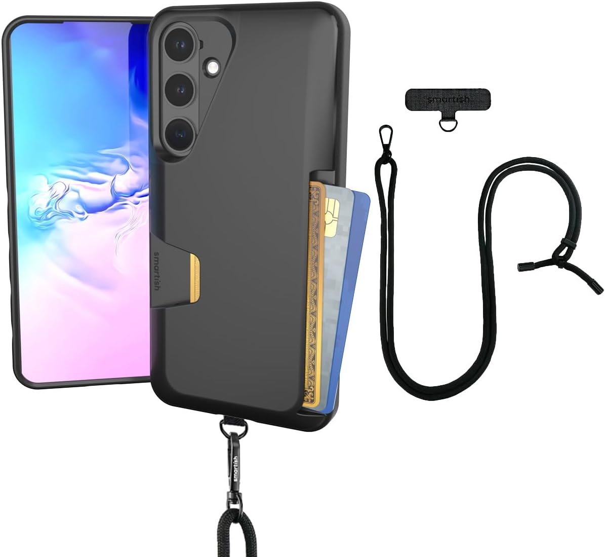 Smartish Galaxy S24 Plus Wallet Case with Crossbody Lanyard Strap