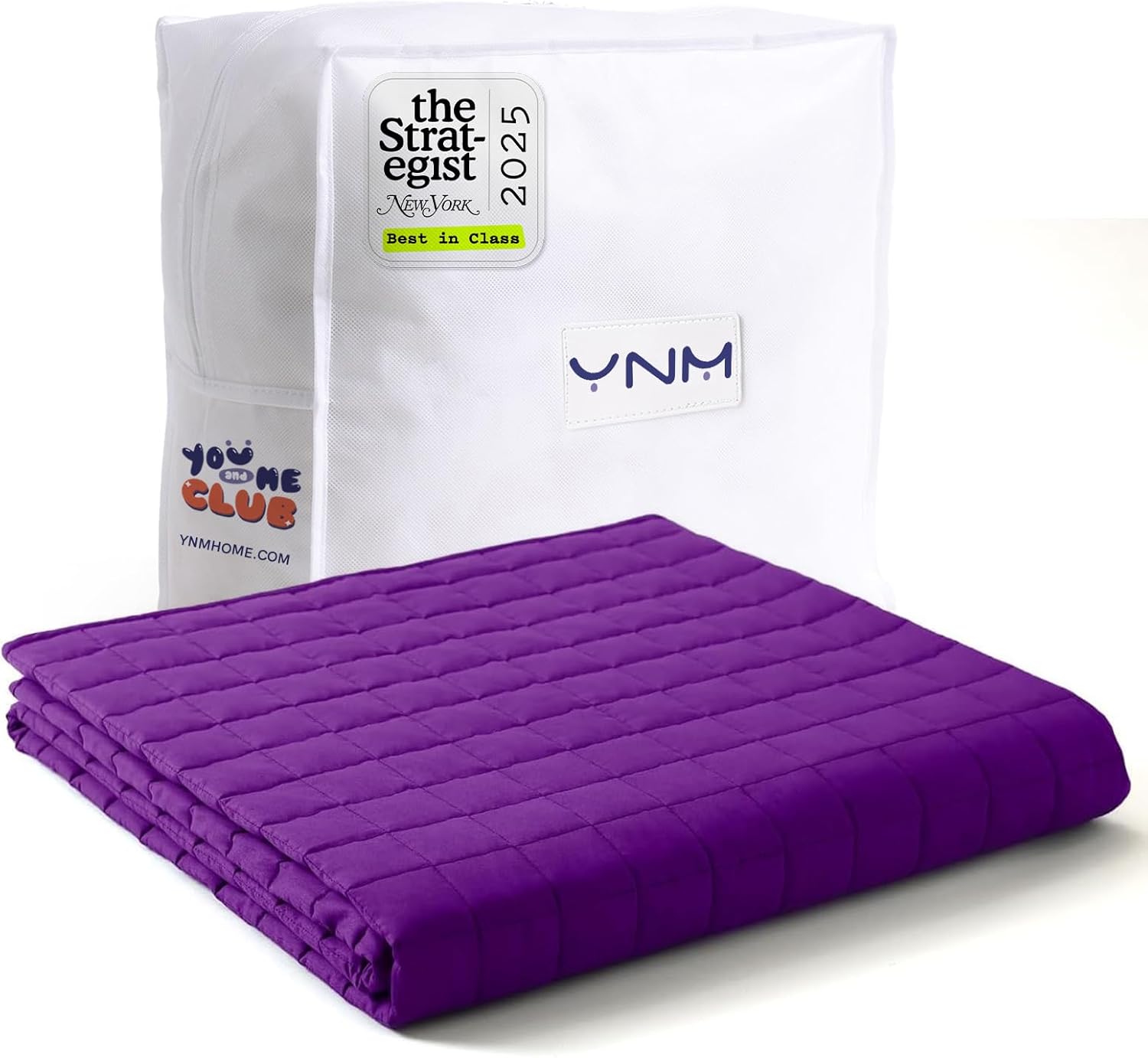 YnM 15lbs Weighted Blanket for Adults - Cooling Glass Beads