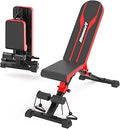 KOMSURF Weight Bench Adjustable Workout Bench - Stable Foldable Design