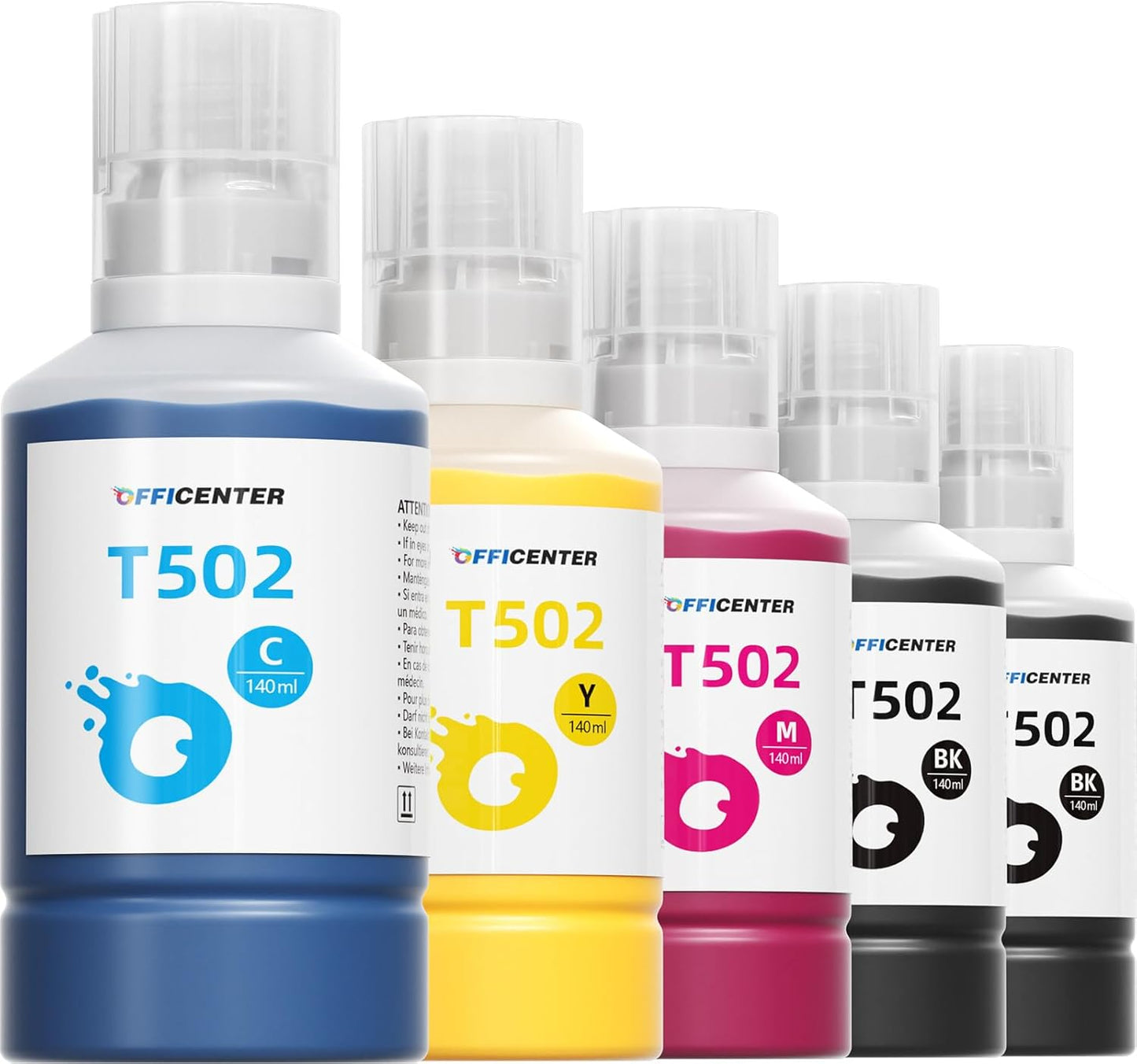 T502 502 Ink Refill Bottles for EcoTank Printers - 140ml