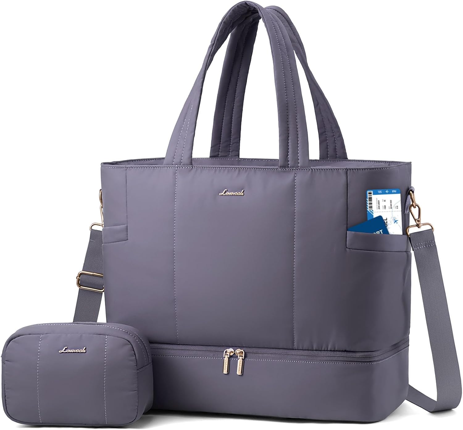 LOVEVOOK Travel Duffle Bag with Shoe Compartment for Women