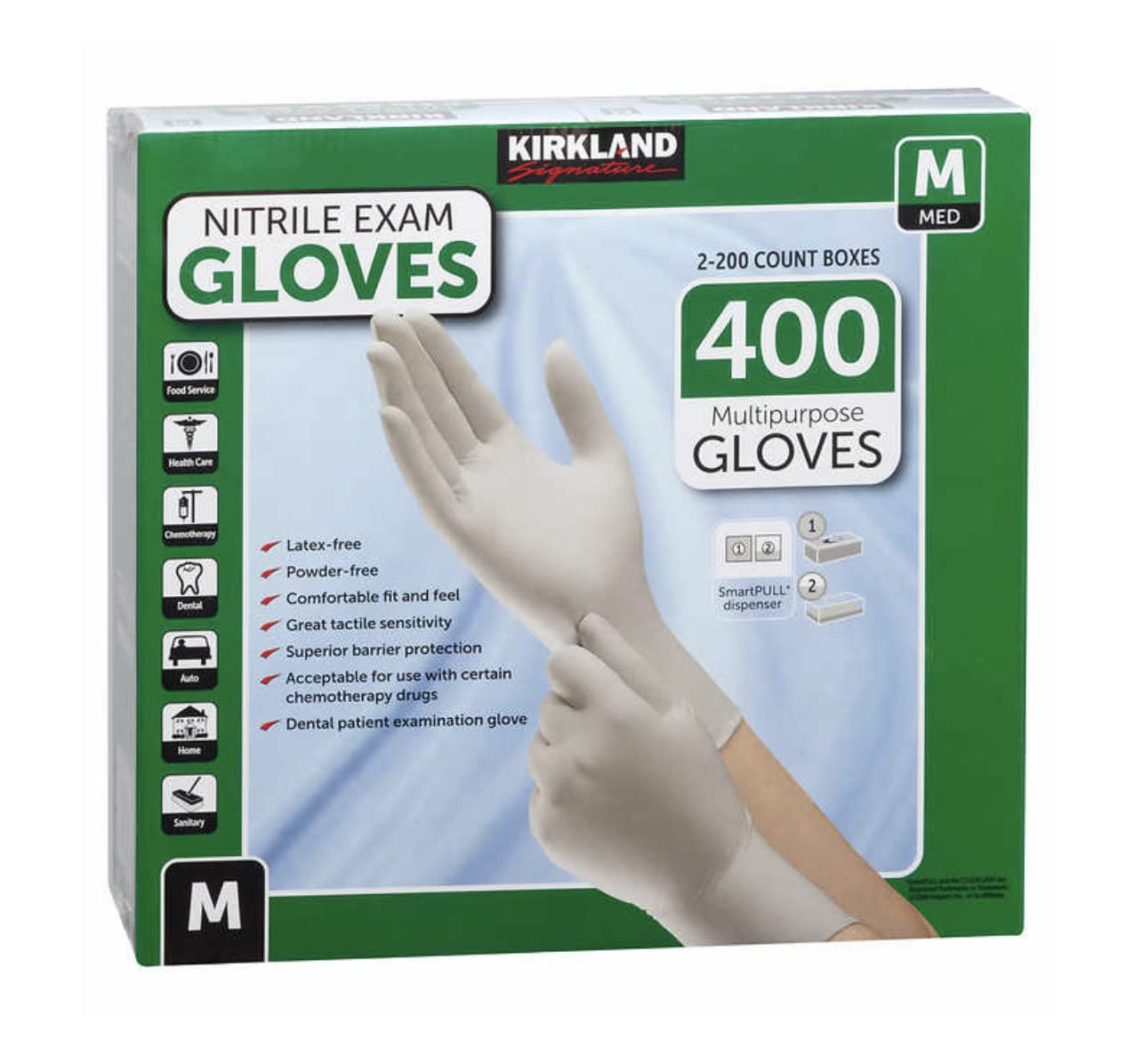 Latex-Free Medium Nitrile Gloves 400 Count