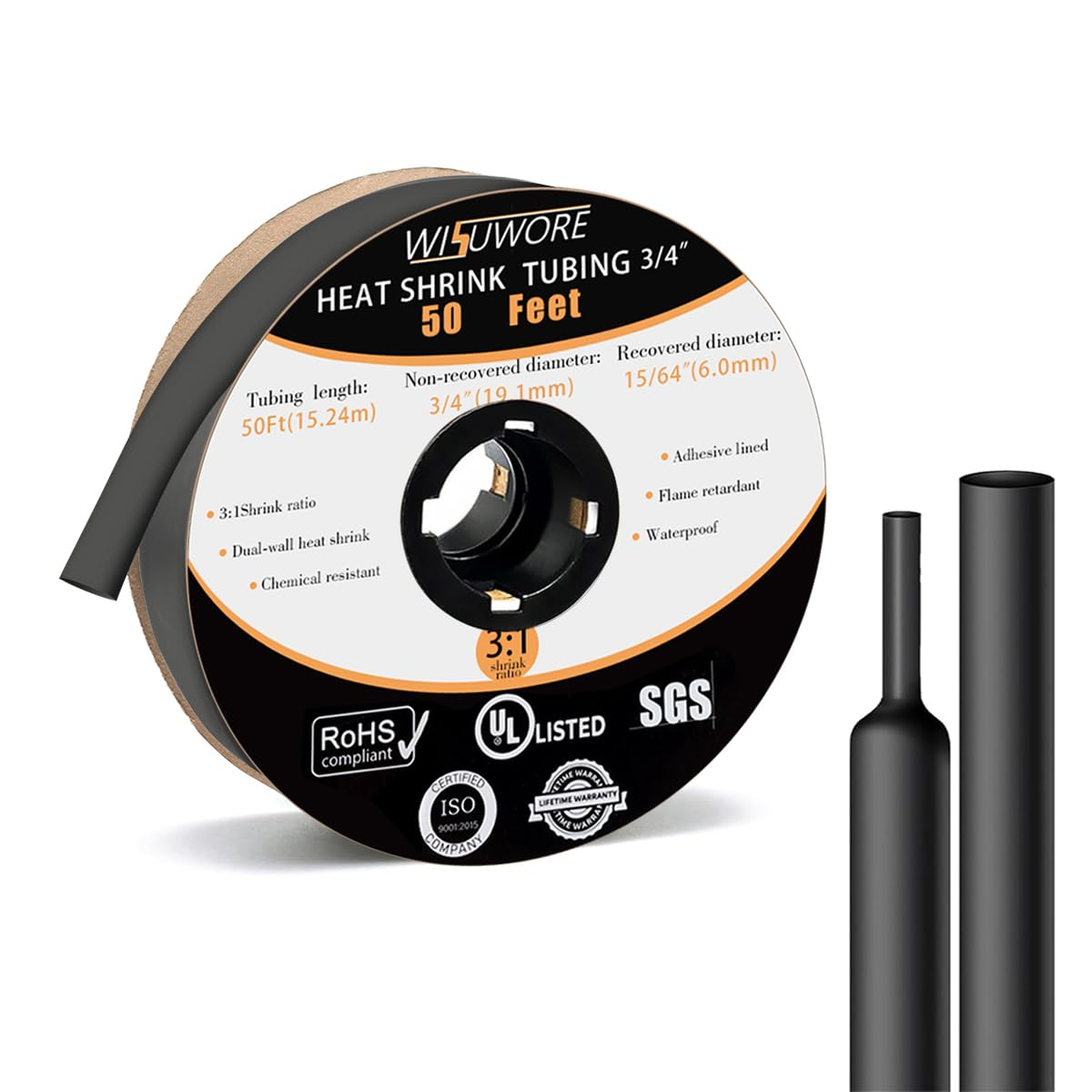 3:1 Heat Shrinkable Tubing with Adhesive Lining for Cables