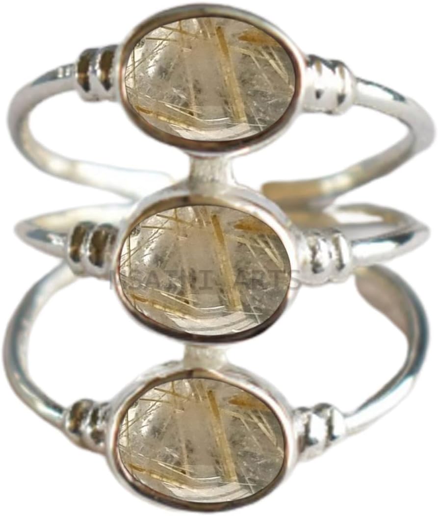 925 Sterling Silver Ring for Women & Girls, Unique Garnet Design