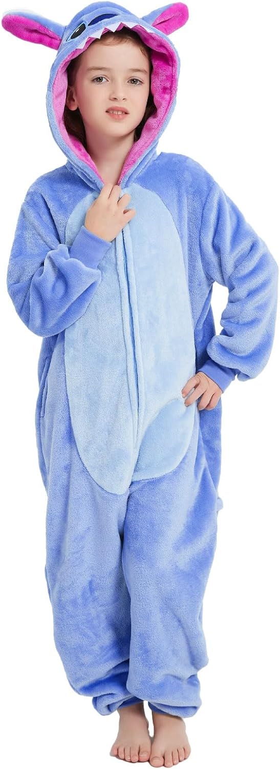 Halloween Christmas Unisex Kids Flannel Cosplay Onesie Costume