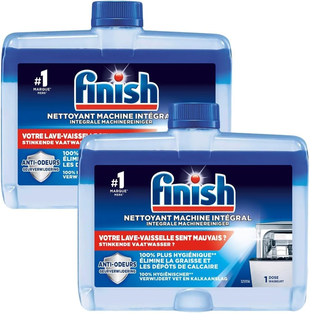 Finish Dual Action Dishwasher Cleaner Pack x2 - Sparkling Clean!