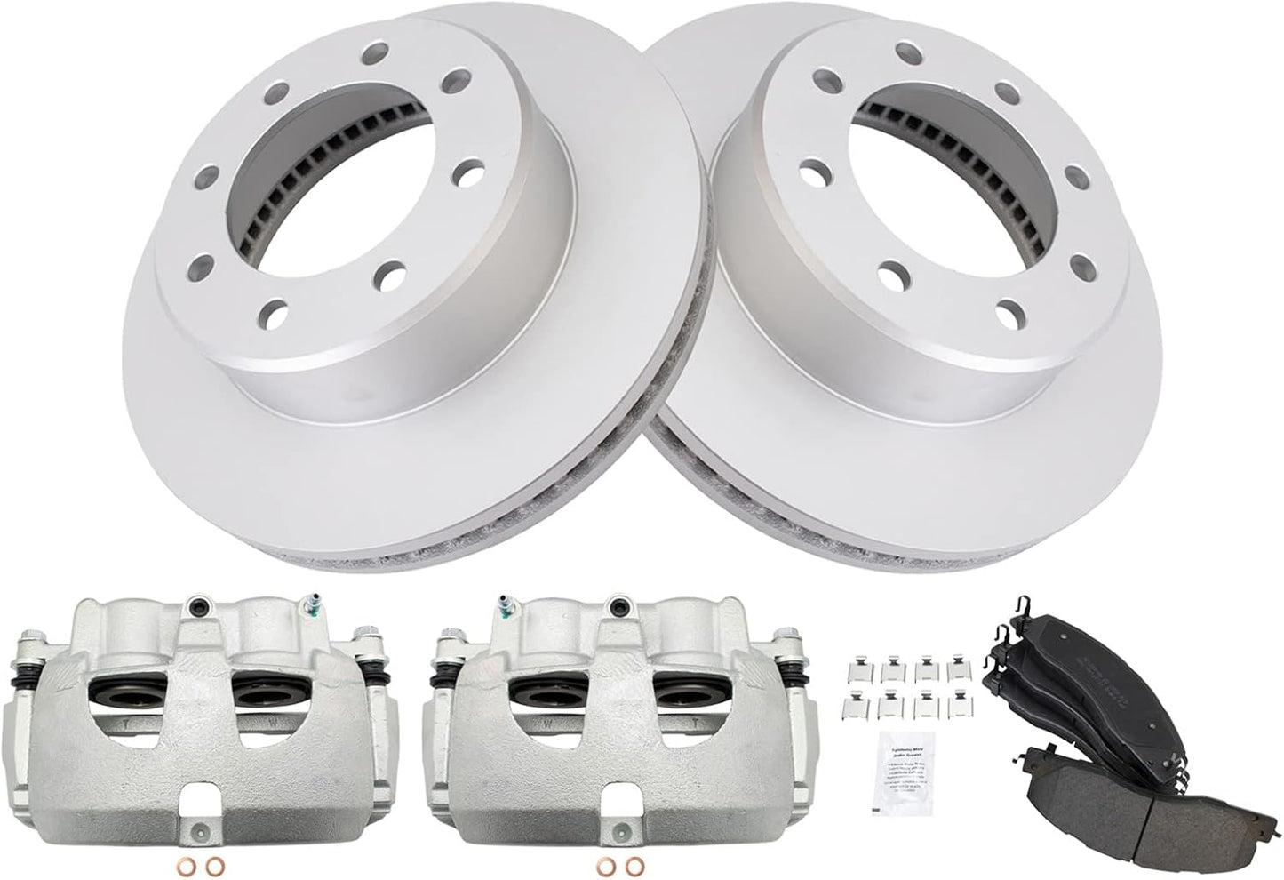 TRQ Front Brake Pad & Rotor Kit for Dodge Ram 2500 & 3500