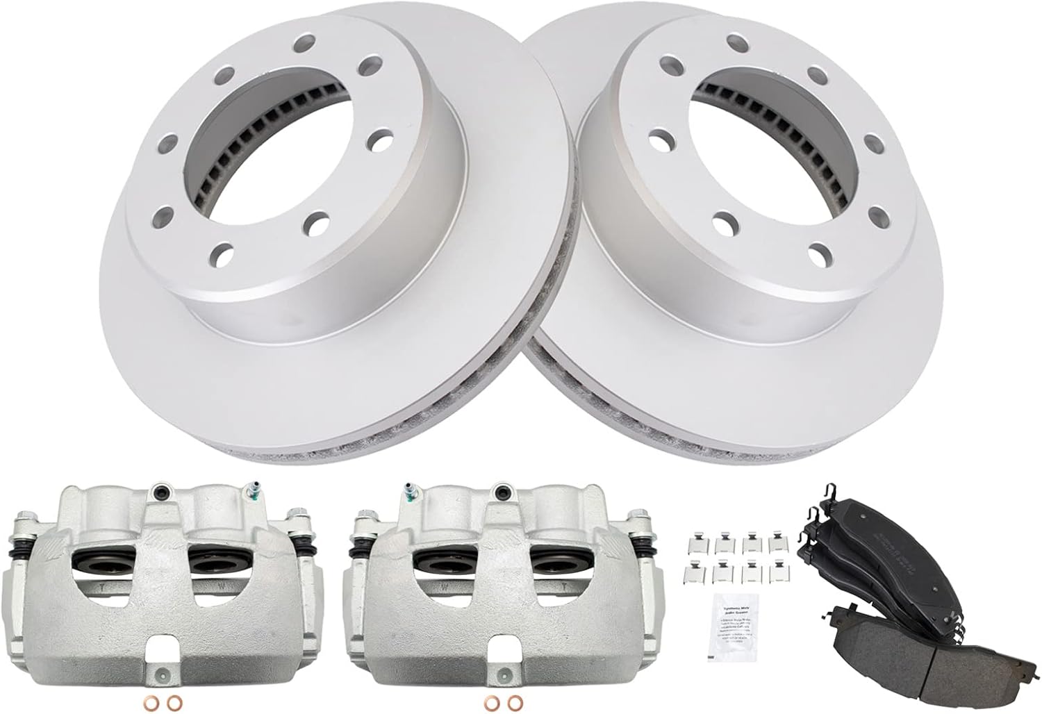 TRQ Front Brake Pad & Rotor Kit for Dodge Ram 2500 & 3500