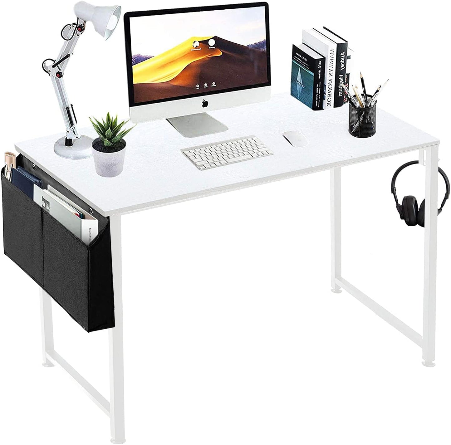 Lufeiya White 40 Compact Desk - Ideal for Small Spaces