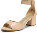 DREAM PAIRS Women's Heeled Sandals - Comfortable Low Block Heel