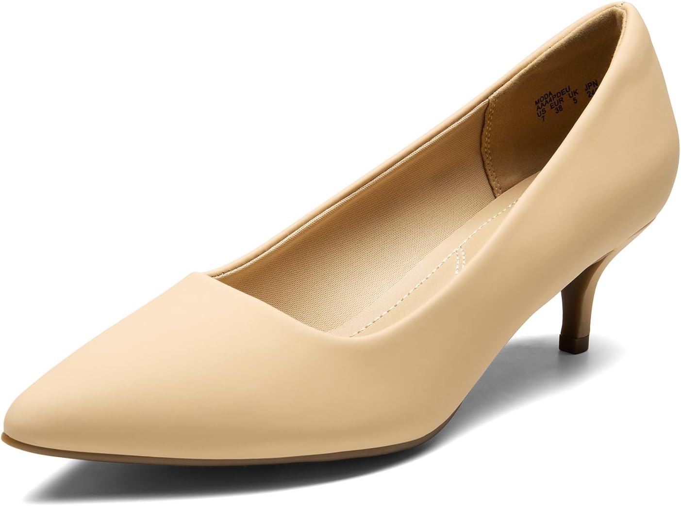DREAM PAIRS Women's Comfortable Kitten Heel Pointed Toe Shoes