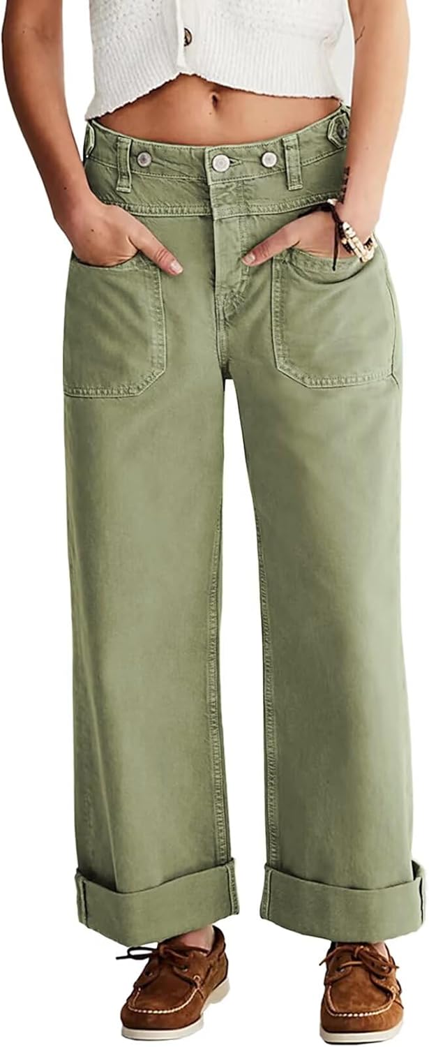 High Waisted Straight Leg Baggy Boyfriend Jeans for Women