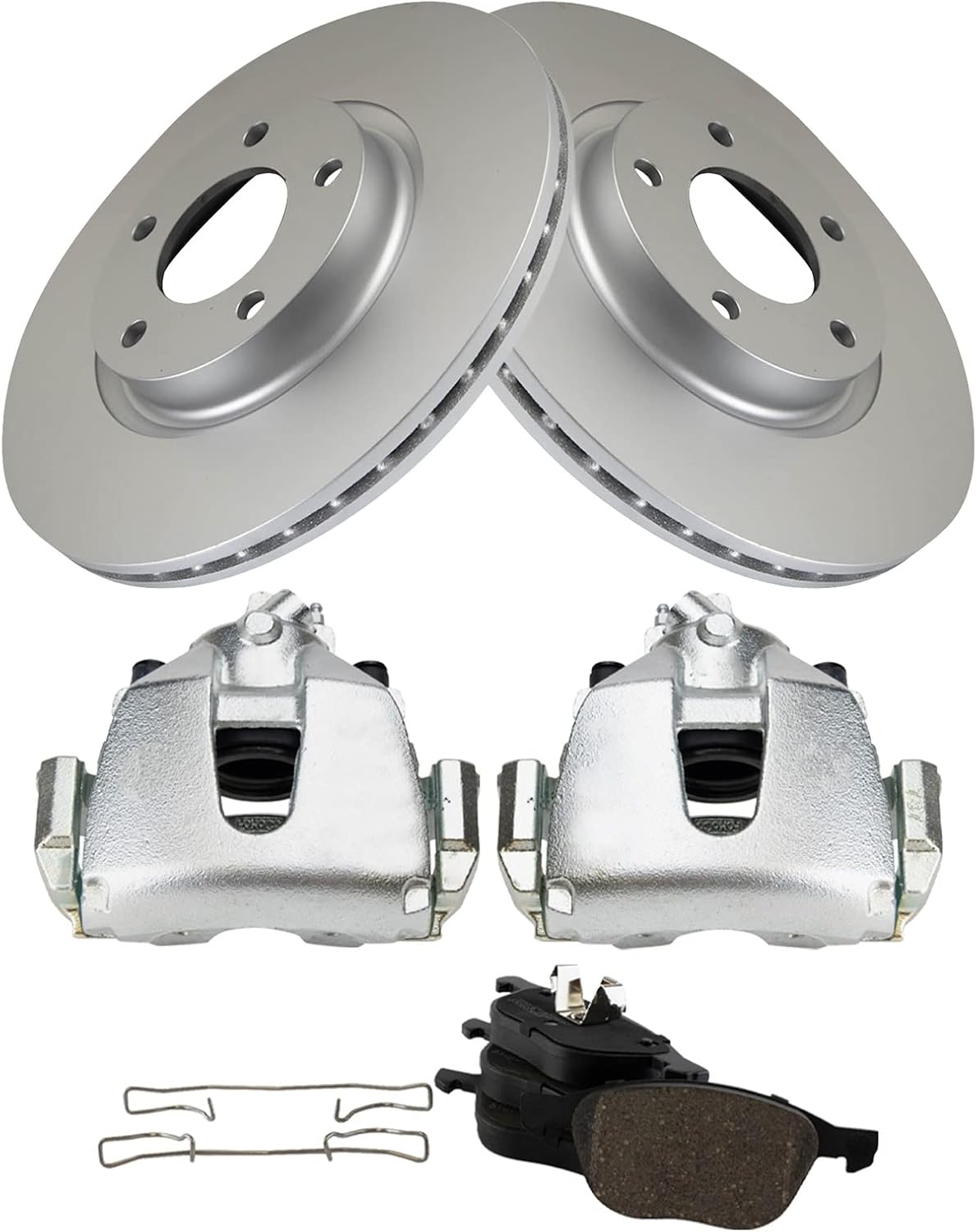 TRQ Front Brake Pad & Rotor Kit for 2004-2007 Mazda 3 & 5