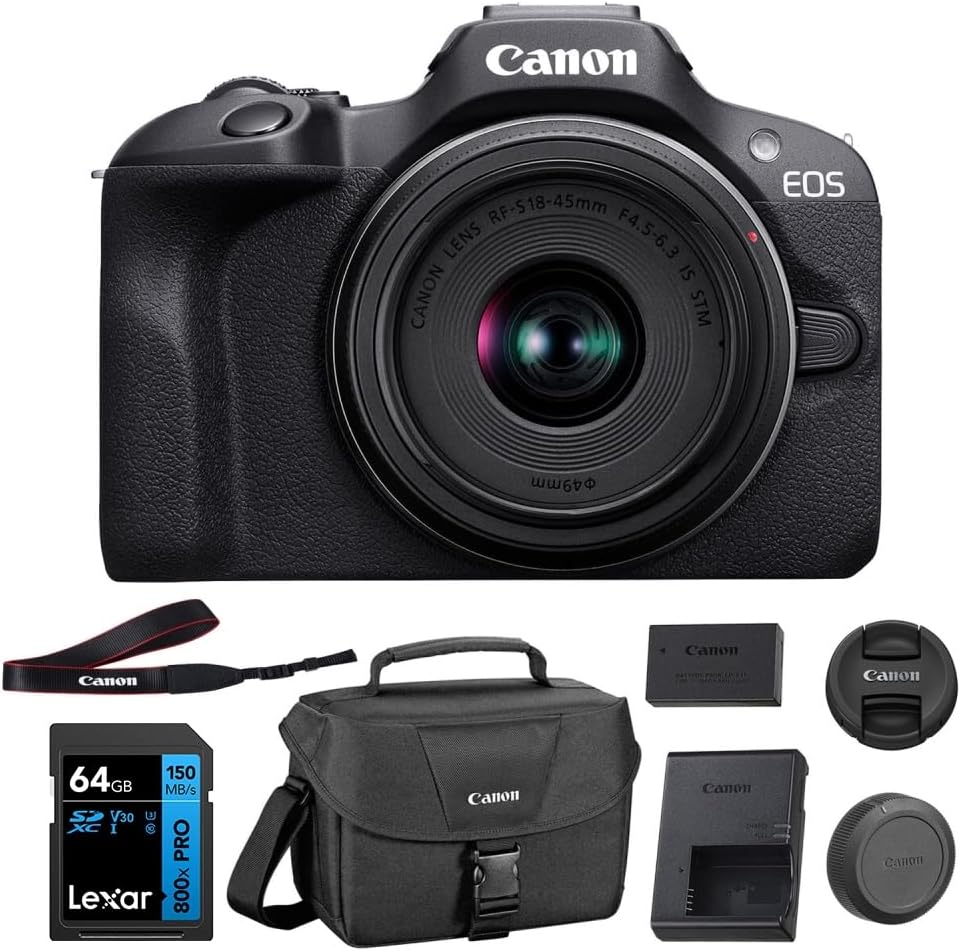 Canon EOS R100 Mirrorless Camera with 4K Video and Lens Kit