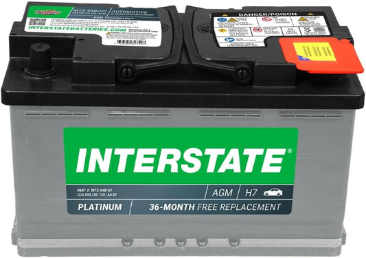 Interstate Batteries Automotive Battery 12V 80Ah for Cars and SUVs