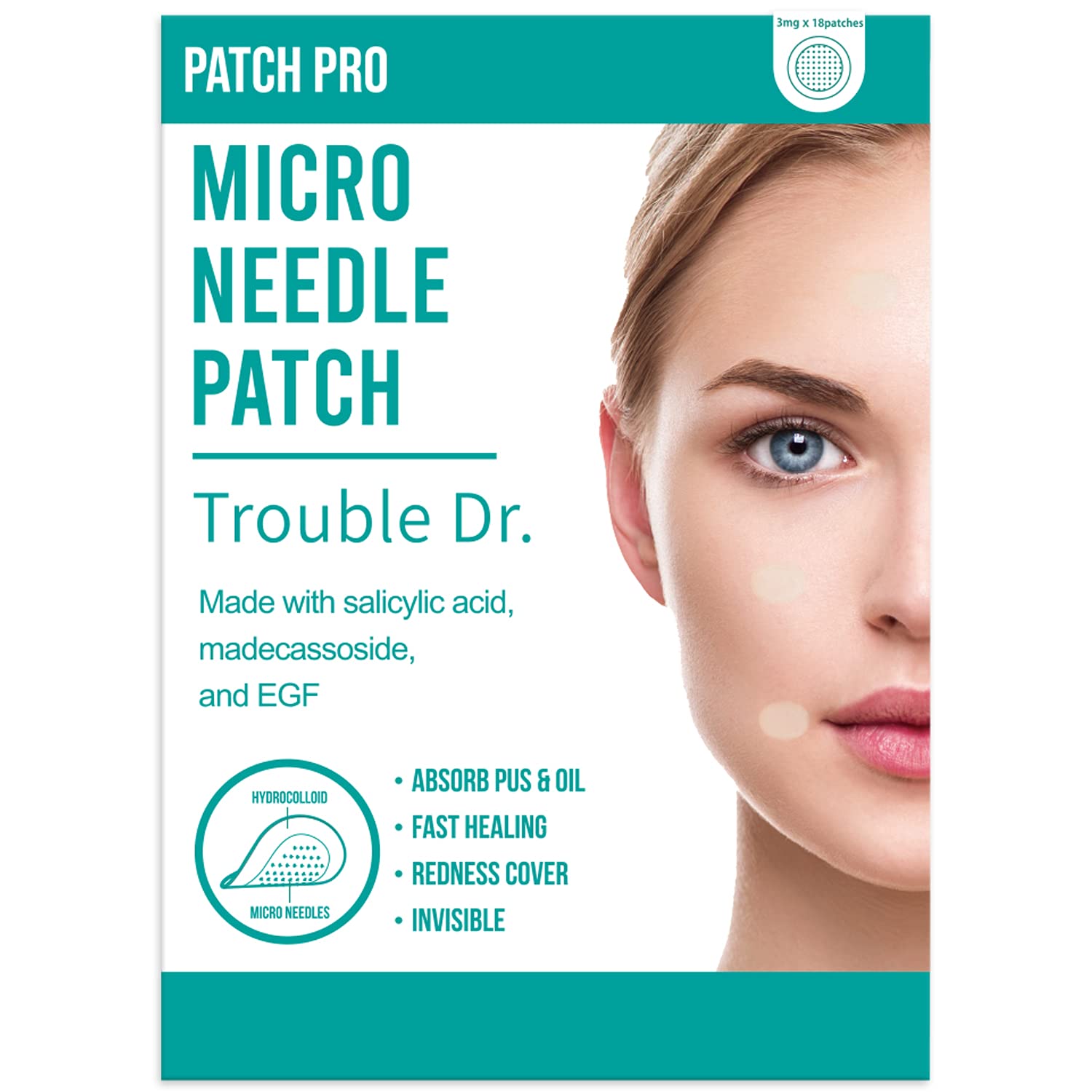 Clear Skin Magic - 0.25mm Micro Pimple Patches with Salicylic Acid - 18 Patches