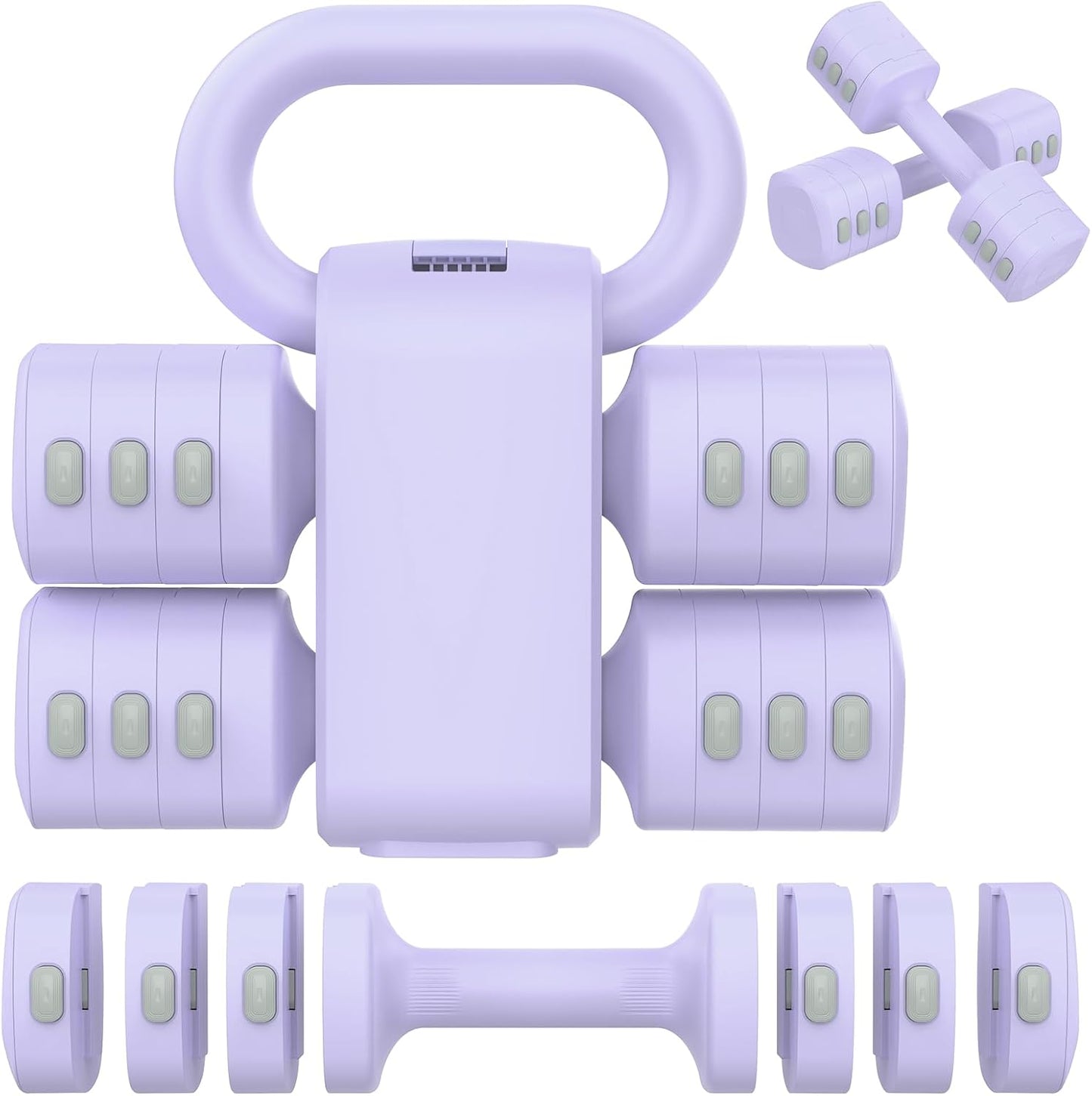 2-in-1 Adjustable Dumbbells Set for Home Gym Training