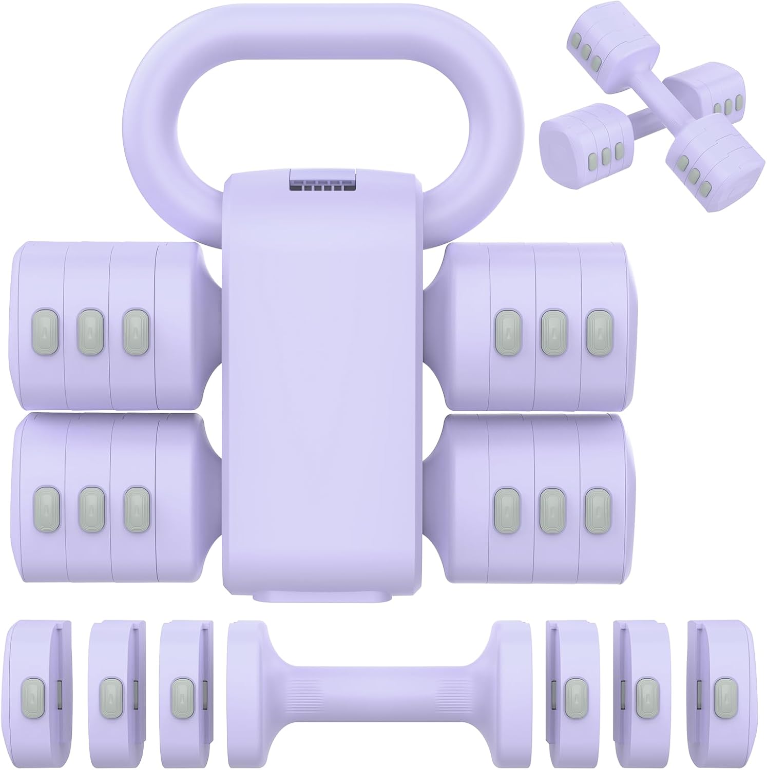 2-in-1 Adjustable Dumbbells Set for Home Gym Training