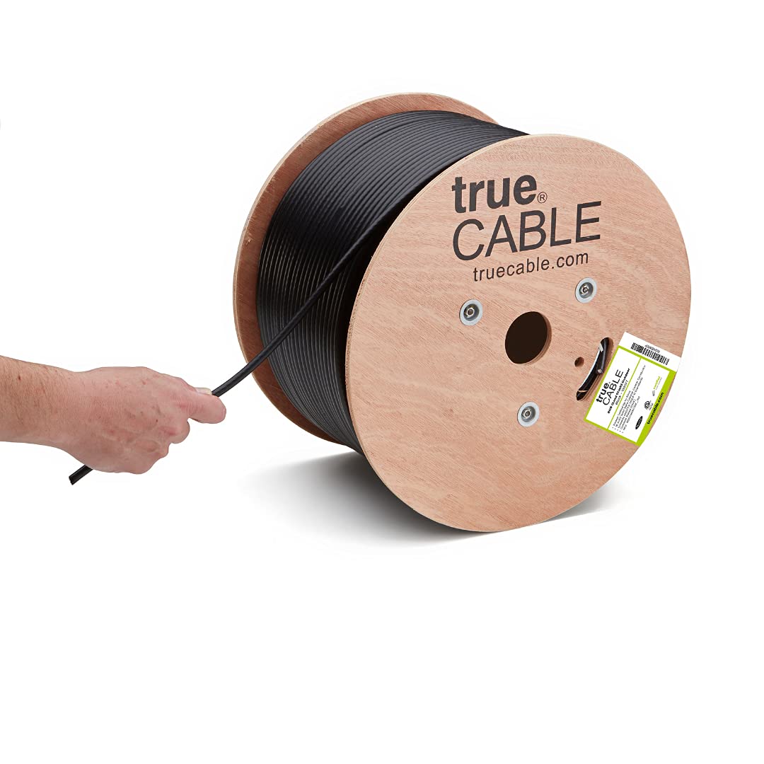 TRUECABLE RG6 Outdoor Quad Shield Coaxial Cable for Reliable Signal